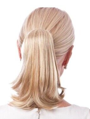 HAIR EXTENSION Synthetic Blonde Clip In 10" Hair Extension Magic Gold NWT